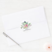 Watercolor Green Floral Bridal Tea Party Sticker (Envelope)