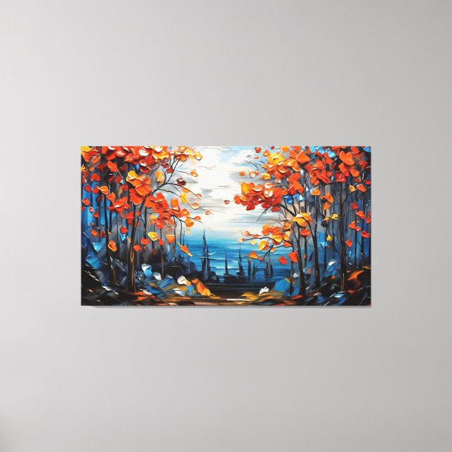 Watercolor Green Forest Canvas Print (Front)