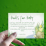 Watercolor Green Frog books for baby ticket Enclosure Card