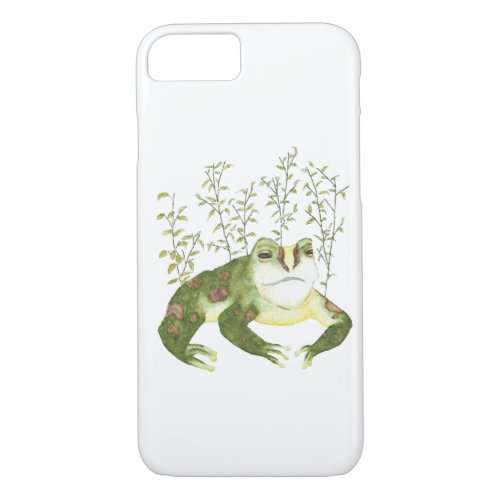 Watercolor Green Frog iPhone 87 Case