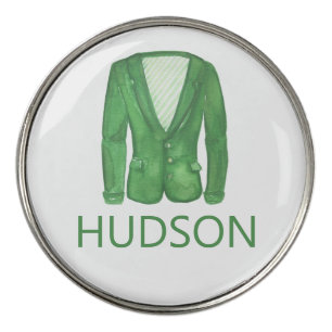 Watercolor Green Golf Tournament Jacket Custom Ball Marker