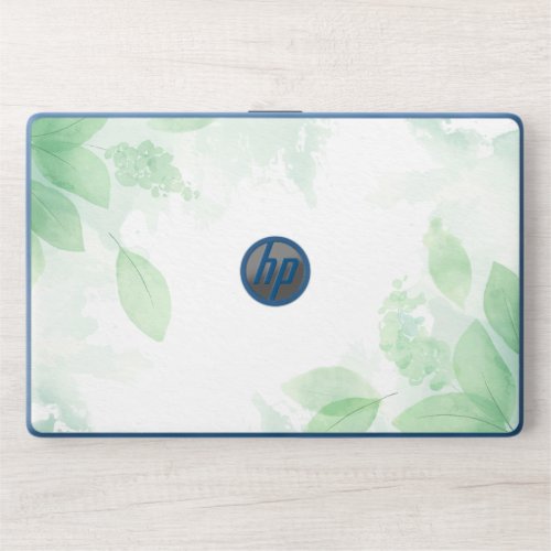 Watercolor Green LeafHP Notebook 15_dw0091nr HP Laptop Skin