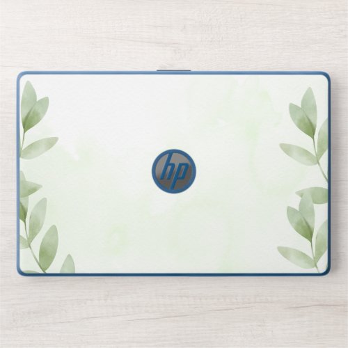 Watercolor Green LeavesHP Notebook 15_dw0091nr HP Laptop Skin