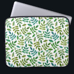 Watercolor green leaves pattern. Greenery floral Laptop Sleeve<br><div class="desc">Watercolor greenery leaves pattern laptop sleeve. Please contact me if you need additional items.</div>