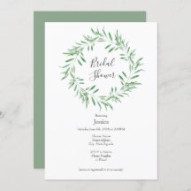 Watercolor Green Olive Wreath