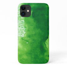 watercolor green texture background iPhone Cases