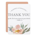 Watercolor Green, White and Orange Thank You