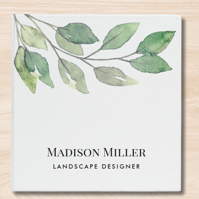 Watercolor Greenery  3 Ring Binder (Creator Uploaded)