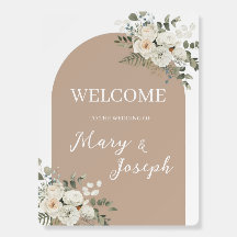 Watercolor Greenery and Floral Wedding Welcome