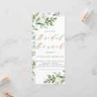 Watercolor Greenery and Flowers Bridal Brunch