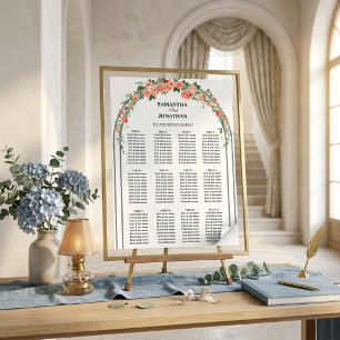 Watercolor Greenery Arch Dusty Rose Minimalist Poster