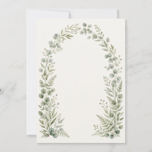 Watercolor Greenery Arch Save the Date