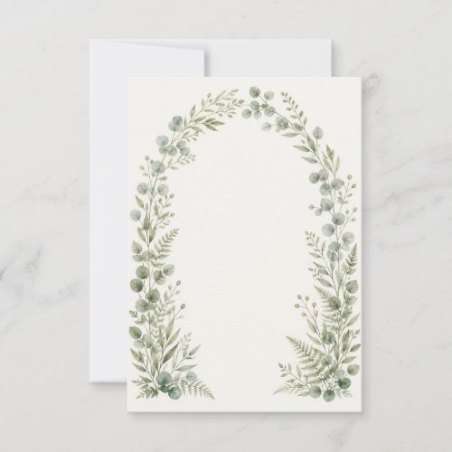 Watercolor Greenery Arch Wedding RSVP Card