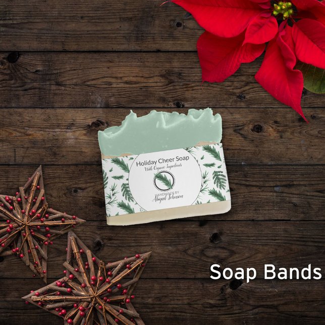 Watercolor Greenery Artisan Soap Band Wrap (Creator Uploaded)