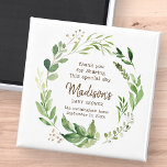 Watercolor Greenery Baby Shower Party Favor Magnet<br><div class="desc">Design is composed of watercolor greenery leaf leaves foliage botanicals

Available here:
http://www.zazzle.com/store/selectpartysupplies</div>