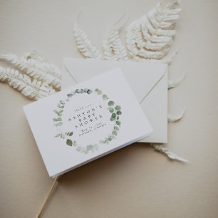 Watercolor Greenery Baby Shower Thank You Card