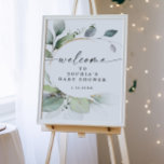 Watercolor Greenery Baby Shower Welcome Poster<br><div class="desc">Greet your baby shower guests with this watercolor greenery welcome poster. Have it printed or instant download and print locally.</div>