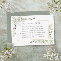 Watercolor Greenery Baby Shower Wishing Well Enclosure Card