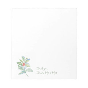 Watercolor Greenery & Berries Christmas Notepads