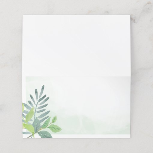 Watercolor Greenery Blank Wedding Place Cards Zazzle Watercolor greenery blank wedding place cards zazzle