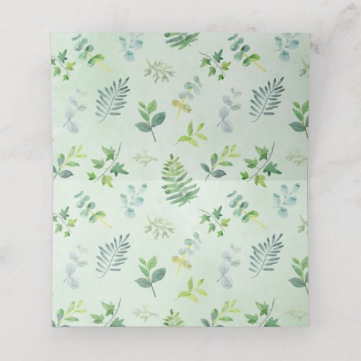 Watercolor Greenery Blank Wedding Place Cards Zazzle Watercolor greenery blank wedding place cards zazzle