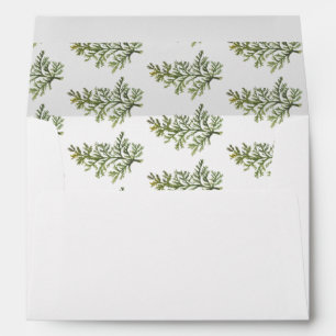 Watercolor Greenery Christmas Custom Envelope