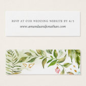 Watercolor Greenery Crystal Reply at Website RSVP (Front & Back)