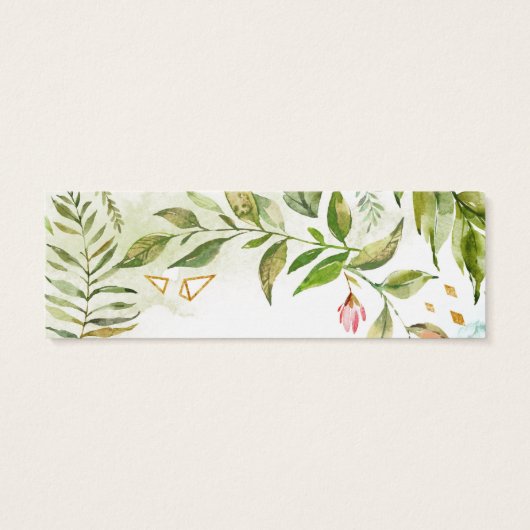 Watercolor Greenery Crystal Reply at Website RSVP (Back)