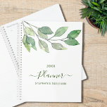 Watercolor Greenery Custom Name Planner<br><div class="desc">This botanical Planner is decorated with simple watercolor greenery.
Easily customizable with your name and year.
Use the Design Tool to change the text size,  style,  or color.
Because we create our artwork you won't find this exact image from other designers.
Original Watercolor © Michele Davies.</div>