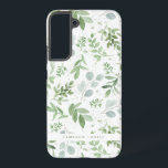 Watercolor Greenery Foliage Pattern Personalized Samsung Galaxy S22  Case<br><div class="desc">Customizable Samsung Galaxy Case featuring watercolor pattern of eucalyptus leaves and other foliage. Personalize by adding your own name or adding a short prhase. This greenery Samsung Galaxy Case is perfect as a personalized gift.</div>
