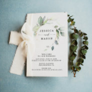 Watercolor Greenery Gold Folded Wedding Program Flyer at Zazzle