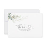 Watercolor Greenery Gold Leaves Small Thank You Watercolor Greenery Gold Leaves Small Thank You
