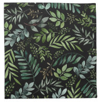 Watercolor greenery leaves and branches