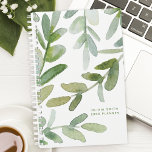 Watercolor Greenery Leaves Botanical Personalized Planner<br><div class="desc">Stay organized with this beautiful watercolor greenery leaves botanical personalized planner. Perfect for women who love nature-inspired designs, this planner combines elegance with functionality. The delicate watercolor leaves add a touch of tranquility to your daily planning. Personalize it with your name for a unique and stylish planner that reflects your...</div>