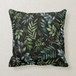 Watercolor greenery leaves  throw pillow<br><div class="desc">Elegant Watercolor leaves and branches pattern</div>