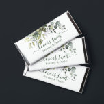 Watercolor Greenery Love Is Sweet Wedding Green Hershey Bar Favors<br><div class="desc">Modern Elegant Calligraphy Script Watercolor Botanical Greenery Love is Sweet Chocolate Bar Wedding Favors include eucalyptus leaves,  green botanical foliage,  dusty blue leaves and other beautiful botanical greenery. Green Text.</div>