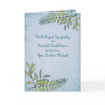 Watercolor Greenery Personalized Sympathy Card Watercolor Greenery Personalized Sympathy Card