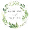 Watercolor Greenery Personalized Wedding