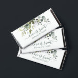 Watercolor Greenery Sage Green Love Is Sweet Hershey Bar Favors<br><div class="desc">Modern Elegant Calligraphy Script Watercolor Botanical Greenery Love is Sweet Chocolate Bar Wedding Favors include eucalyptus leaves,  green botanical foliage,  dusty blue leaves and other beautiful botanical greenery. Sage Green Script.</div>