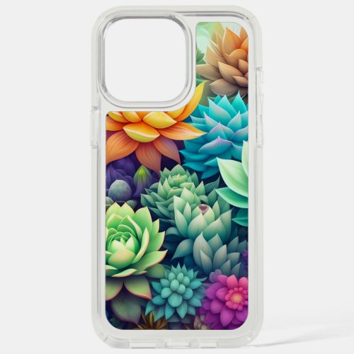 Watercolor Greenery Succulents Collage iPhone 15 Pro Max Case