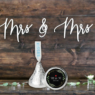 Watercolor Greenery Wedding Hershey's Kisses Favor