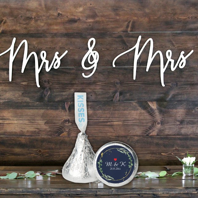 Watercolor Greenery Wedding Hershey's Kisses Favor (Watercolor Greenery Wedding Hershey's Kisses Favor)