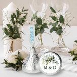 Watercolor Greenery Wedding Initials Green Text Hershey®'s Kisses®<br><div class="desc">Watercolor Botanical Greenery Wedding Bride and Groom Initials Chocolate Candy includes eucalyptus leaves,  green botanical foliage,  dusty blue leaves and other beautiful botanical greenery. Forest Green Text.</div>