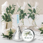 Watercolor Greenery Wedding Initials Sage Green Hershey®'s Kisses®<br><div class="desc">Watercolor Botanical Greenery Wedding Bride and Groom Initials Chocolate Candy includes eucalyptus leaves,  green botanical foliage,  dusty blue leaves and other beautiful botanical greenery. Sage Green Text.</div>