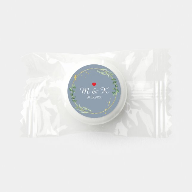 Watercolor Greenery Wedding  Life Saver® Mints (Front)