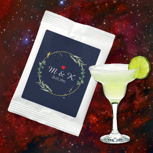 Watercolor Greenery Wedding Margarita Drink Mix