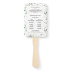 Watercolor Greenery with Gold Wedding Hand Fan