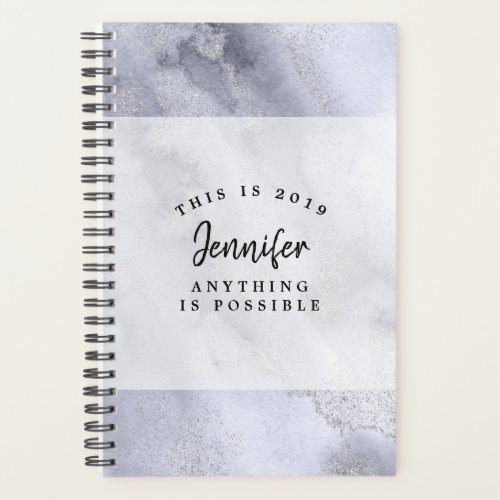 Watercolor Grey Marble Ombre Daily Planner - This modern daily planner is designed to encourage more work/life balance by prompting you to organize every area of your life with gratitude and positivity in the middle of it all.  It is perfect for a busy individual, entrepreneur and lover of something out of the ordinary.