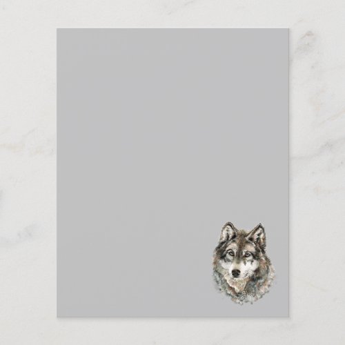 Watercolor Grey Wolf Animal Love Wolves Art