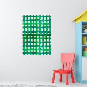 Watercolor grid - green poster